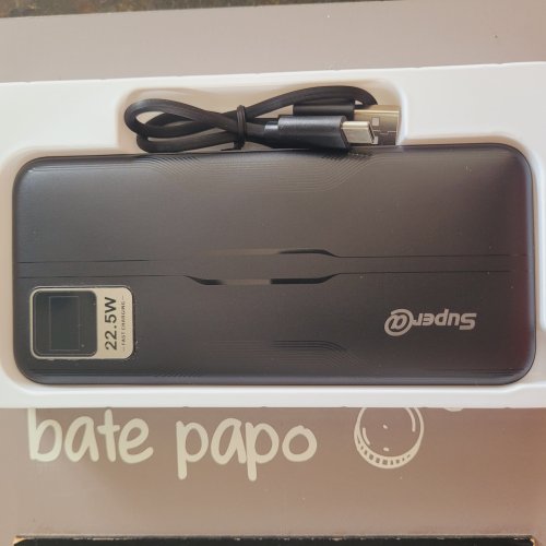 Power Bank Portátil 10000mah Carga Rápida 22.5w Com Display Supera