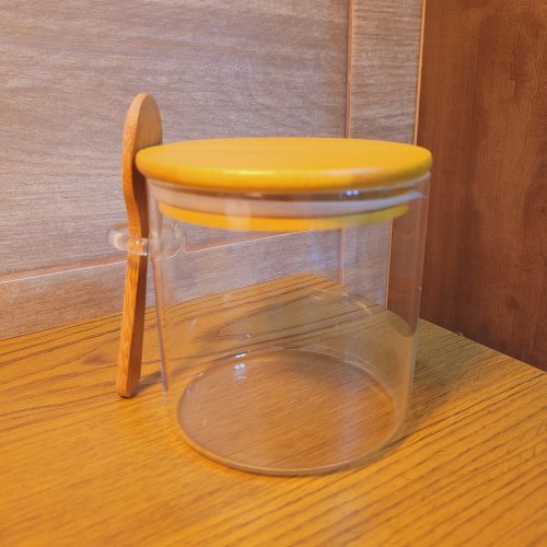 Pote Bambu com colher 550ml